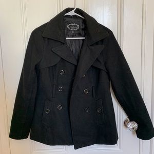 Black pea coat